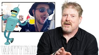 John DiMaggio Futuramas Bender Reviews Impressions of His Voices  Vanity Fair [upl. by Lugo]