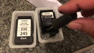 Canon Pixma PG245 refill ink instructions for printing more coupons [upl. by Llehcim429]