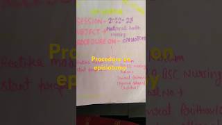 Procedure on episiotomy obgynlife episiotomy procédure nursingstudent maternalhealth shorts [upl. by Arratahs950]