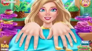 Barbie Nail Salon Video  Barbie Salon Care Games  Videos games for Girls [upl. by Novick]