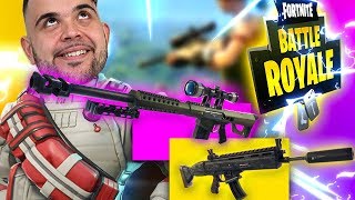 Fortnite  Scar Silenziato Leggendario e Cecchino Pesante  combo Micidiale [upl. by Forras184]