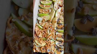 SHEET PAN CARAMEL APPLE SLICES 🍎🍏 holidayfood easydessert dairyfree [upl. by Kliman574]