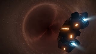 Elite Dangerous  50 player ships jumping away from Sagittarius A Distant Worlds [upl. by Nomla662]