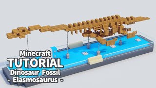 Minecraft  How to build an Elasmosaurus Fossil Specimen  Tutorial [upl. by Enitsrik994]