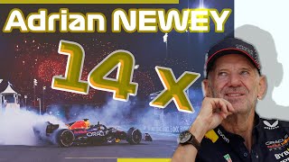 ADRIAN NEWEY  LHOMME aux 14 F1 CHAMPIONNES [upl. by Anikes502]