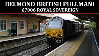 67006 Royal Sovereign Belmond British Pullman Train at Warminster Railway Station 🚂 PULLMAN [upl. by Nosittam345]