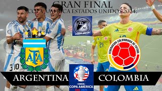 EN VIVO COLOMBIA VS ARGENTINA GRAN FINAL COPA AMÉRICA 2024 14072024 [upl. by Ettevroc]