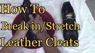 How To Break In Leather Cleats [upl. by Nefets]