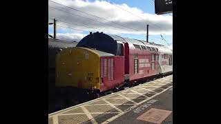 Lorams Class 37 37418 Speeding Through Northallerton Station Bound For Newcastle class37 loram [upl. by Jeremy]