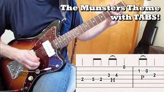 Guitar solo The Munsters theme with TABS [upl. by Cilla]