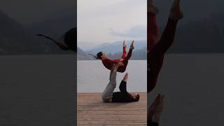 ACRO ON LAKE BLED ❤️ shorts acro acrobats acrobatics dancemoves tricks [upl. by Elijah]