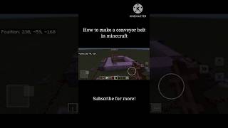 How to make a conveyor belt in minecraft guide minecraft shorts [upl. by Yelekalb273]