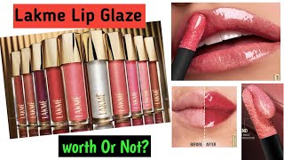 Lakme Glitterati Nonsticky Hydrating Lip Glaze Review amp swatch [upl. by Ireland]