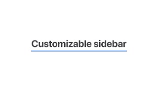 Customizable sidebar [upl. by Runkel]