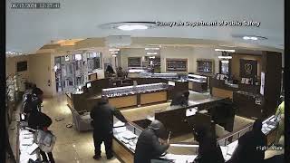 California jewelry store smash and grab caught on camera [upl. by Aliemaj]