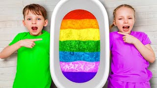 Colorful Slime Fun Time with Vania Mania Kids [upl. by Assennev]