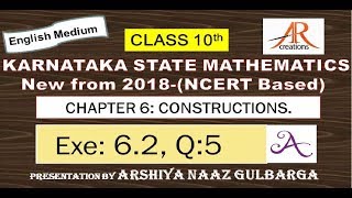 CONSTRUCTIONS 62Q5 MATHS CLASS 10 [upl. by Aerdnas]