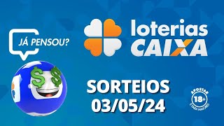 Loterias CAIXA Quina Lotofácil Super Sete e mais 03052024 [upl. by Adnohsor794]