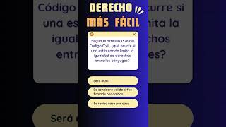 Limitación igualdad short 5 Derecho derecho quiz examenes onlinequiz test onlinetest [upl. by Eilyac]