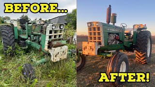 CUMMINS swapped Oliver Tractor  FULL BUILD [upl. by Kurman]