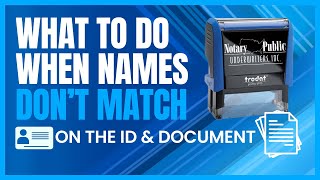 What to do when the names dont match on the ID and the document [upl. by Dric]