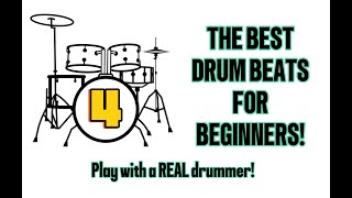 Drum Beat Groove Warm Up  PLAY WITH REAL A DRUMMER [upl. by Stuart]