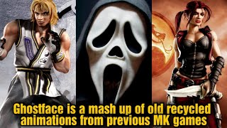 Ghostface in MK1 is just a mash up of old and recycled animations from previous MK Games [upl. by Ttebroc]