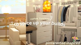 ♡ 🚧custom furniture to spice up your builds  custom furniture tutorial  bloxburg speedbuild ♡ [upl. by Petula]