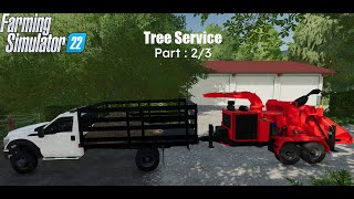 Cutting down the hickory  Tree Services in FS22 Part  2 [upl. by Ilyah218]