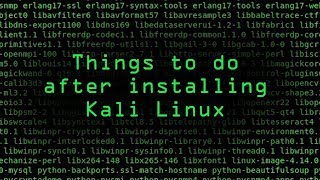 The Top 10 Things to Do After Installing Kali Linux on Your Computer Tutorial [upl. by Haldi]