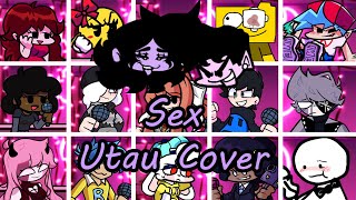 Sex but Every Turn a Different Character Sing it FNF Sex but Everyone Sings It  UTAU Cover [upl. by Albarran]