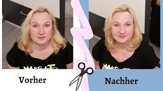 Lange Stufen  Face framing in mittellange Haare selber schneidenKleiner Schnitt mit großer Wirkung [upl. by Aelem]