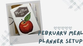 February Meal Planner Setup  A5  Planner Perfect  Cocoa Daisy [upl. by Llehsad882]