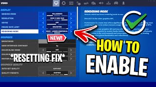 How To Enable Performance Mode In Fortnite Chapter 4 Settings Resetting Fix [upl. by Inge]