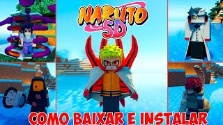 COMO BAIXAR E INSTALAR ADDON NARUTO 5D NO MINECRAFT PE NO CELULAR [upl. by Skipper623]