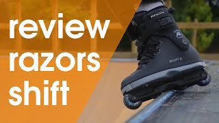 RAZORS SHIFT 2 INLINE SKATES REVIEW  WITH SMALL AND BIG WHEELS [upl. by Anitnuahs]