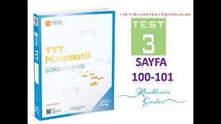 345 TYT MATEMATİK SAYFA 100 VE 101 SORULARIN ÇÖZÜMÜ [upl. by Eillor]