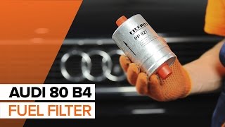 How to change fuel filter on AUDI 80 B4 TUTORIAL  AUTODOC [upl. by Neeli]