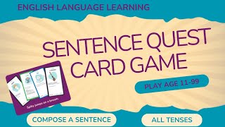 Card Game INSTRUCTIONS For Learning English Grammar All Parts pf Speech All tenses [upl. by Paterson910]