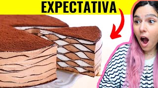 PASTEL de CREPES AESTHETIC a PRUEBA😳 CARO Vs RECETA VIRAL [upl. by Atirehc523]