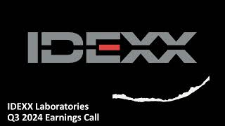 IDEXX Laboratories NASDAQ IDXX  Q3 2024 Earnings Call [upl. by Marybelle]