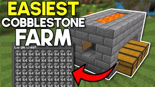 Easiest Minecraft 120 Cobblestone Farm [upl. by Nilak]