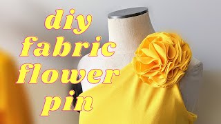 Easy DIY fabric flower Rosette Pin  No Sew Technique [upl. by Sirraj255]