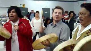 Round Dance Wabasca with NHL Hockey Player Theoren Fleury [upl. by Yraccaz]