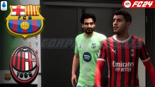 Barcellona Vs Milan  Amichevoli Estive 202425  FC 24 COM vs COM [upl. by Carce]