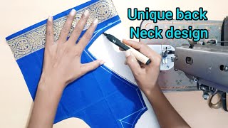 New Model Blouse Back Neck Design Neck Design Cutting amp Stitching SK Boutique Tutorial [upl. by Amirak]