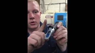 How a Refractometer is used in a machine shop to measure coolant concentration [upl. by Freddy]