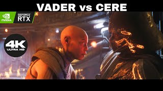 Darth Vader vs Cere Junda rescored in 4k [upl. by Iatnwahs]