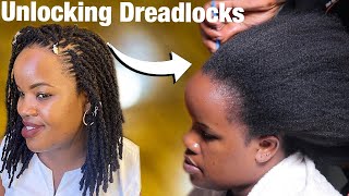 Removing DREADLOCKS Without Cutting Your Hair Its What Ive Been Waiting For [upl. by Demha]