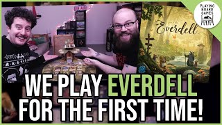 We play EVERDELL for the first time and have a great time BOARD GAME GAMEPLAY [upl. by Addiel461]